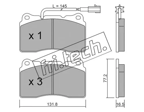 Brake Pad Set, disc brake (297.7)