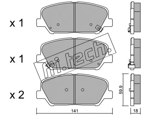 Brake Pad Set, disc brake (1013.0)