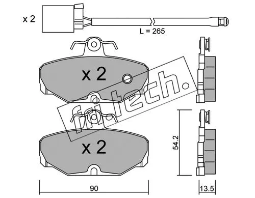 Brake Pad Set, disc brake (097.1W)