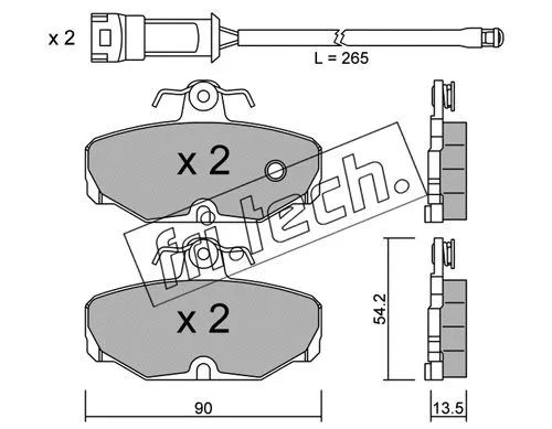 Brake Pad Set, disc brake (097.0W)