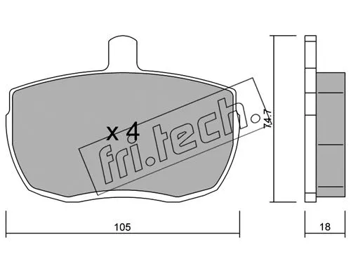 Brake Pad Set, disc brake (018.0)