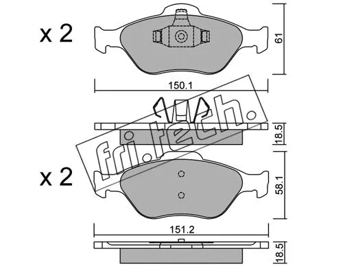 Brake Pad Set, disc brake (325.0)