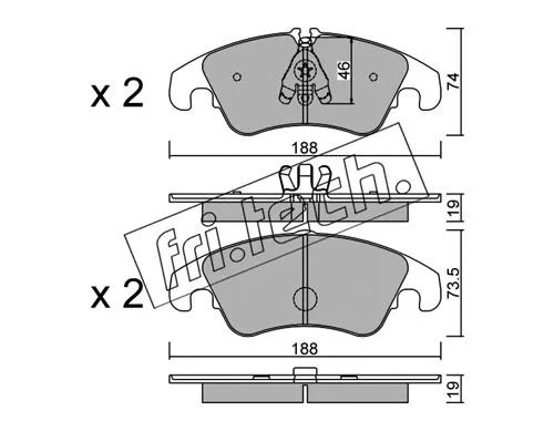 Brake Pad Set, disc brake (791.4)