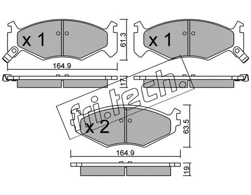 Brake Pad Set, disc brake (298.0)