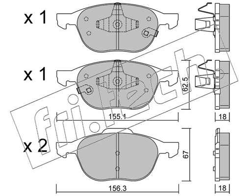 Brake Pad Set, disc brake (550.2)