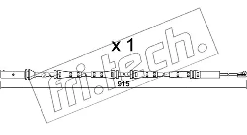 Warning Contact, brake pad wear (SU.351)