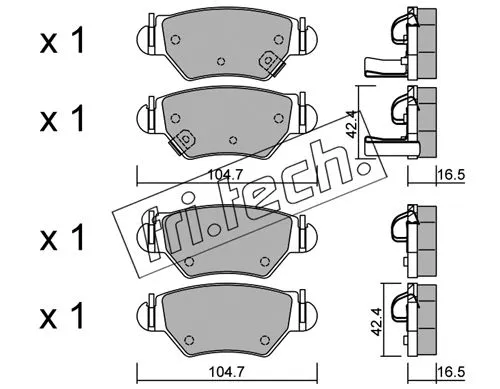 Brake Pad Set, disc brake (268.0)