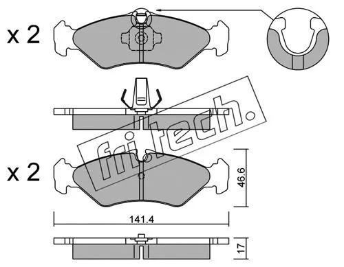 Brake Pad Set, disc brake (587.1)