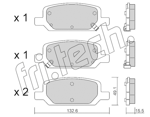 Brake Pad Set, disc brake (1278.0)
