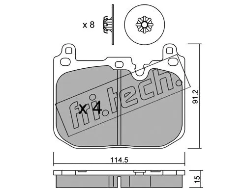 Brake Pad Set, disc brake (1039.2)