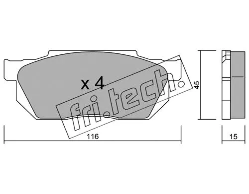 Brake Pad Set, disc brake (256.0)