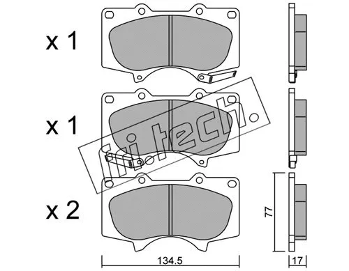 Brake Pad Set, disc brake (470.0)