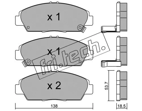 Brake Pad Set, disc brake (175.0)