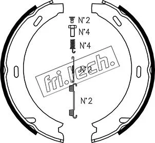 Brake Shoe Set, parking brake (1052.117K)