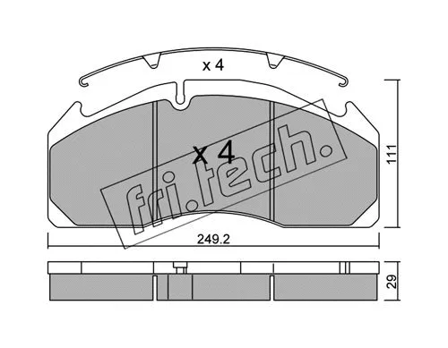 Brake Pad Set, disc brake (609.0)