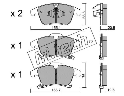Brake Pad Set, disc brake (1063.0)