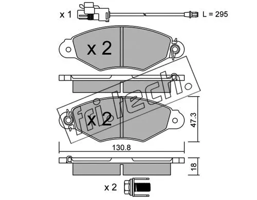 Brake Pad Set, disc brake (262.2)