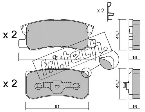 Brake Pad Set, disc brake (415.1)