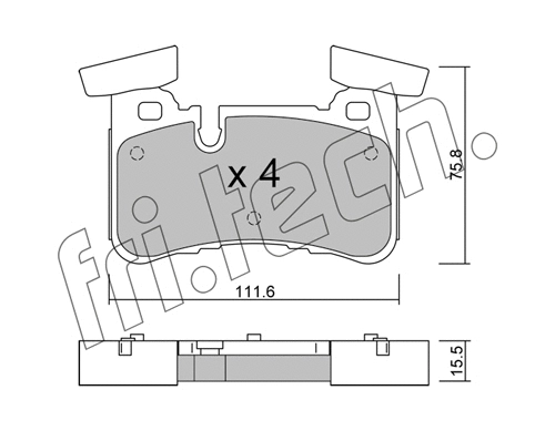 Brake Pad Set, disc brake (1199.0)