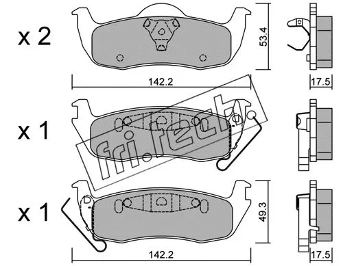 Brake Pad Set, disc brake (736.0)