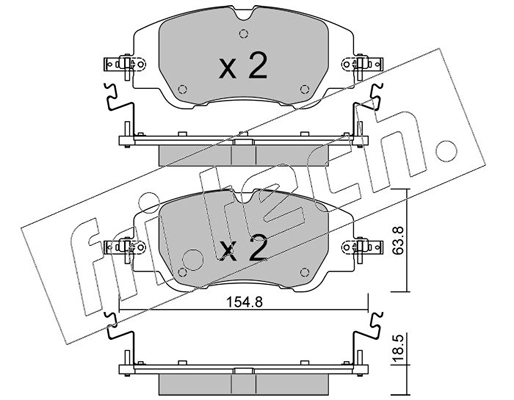 Brake Pad Set, disc brake (1350.0)
