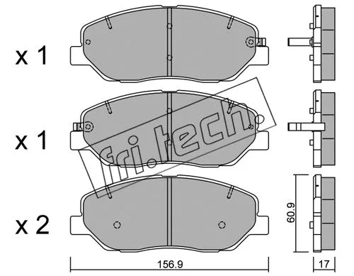 Brake Pad Set, disc brake (803.0)