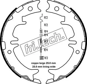 Brake Shoe Set, parking brake (1115.311K)