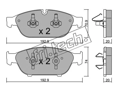 Brake Pad Set, disc brake (969.0)