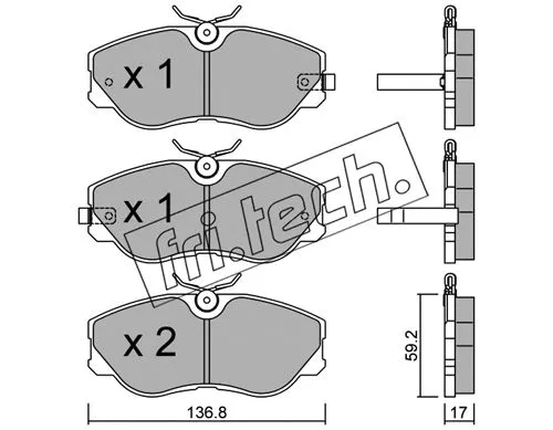 Brake Pad Set, disc brake (507.0)