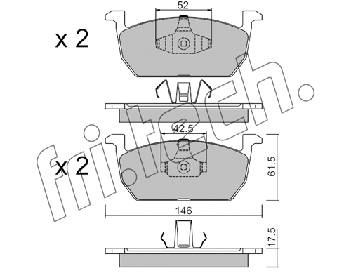 Brake Pad Set, disc brake (1214.0)