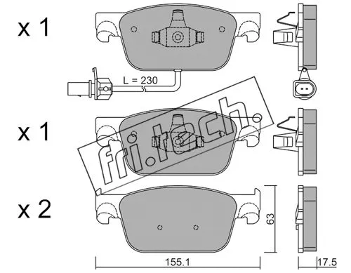 Brake Pad Set, disc brake (1125.0)