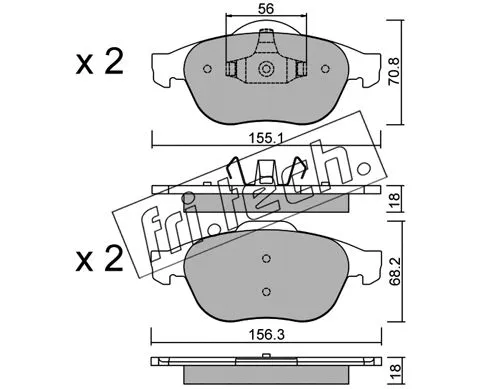 Brake Pad Set, disc brake (345.1)