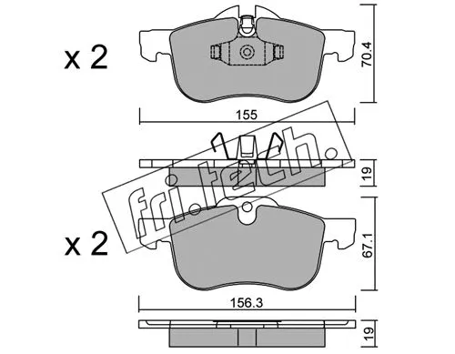 Brake Pad Set, disc brake (316.0)