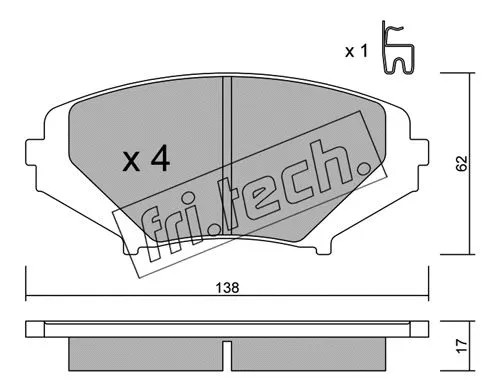 Brake Pad Set, disc brake (748.0)