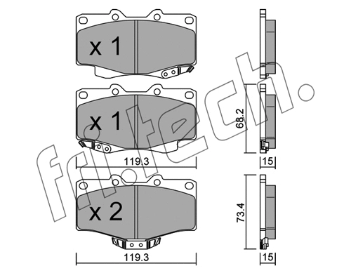 Brake Pad Set, disc brake (131.0)