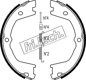 Brake Shoe Set, parking brake (1034.110K)