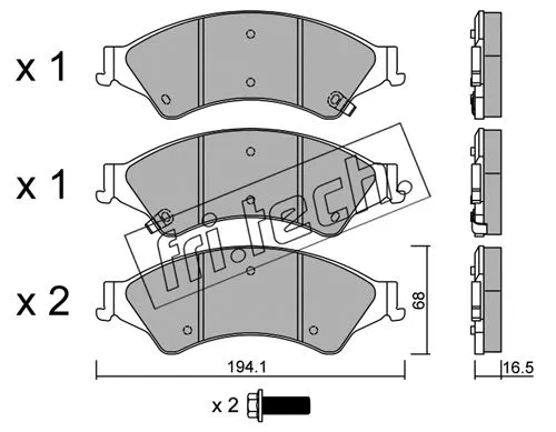 Brake Pad Set, disc brake (987.0)