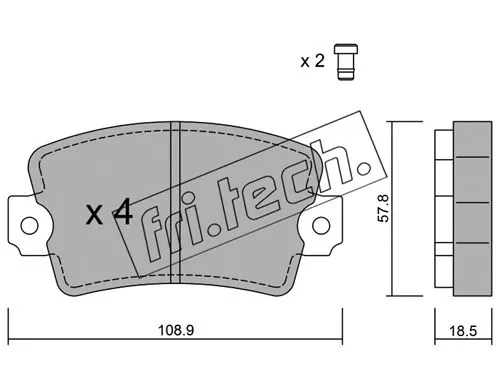 Brake Pad Set, disc brake (193.0)