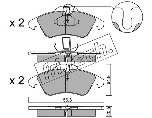 Brake Pad Set, disc brake (265.0)