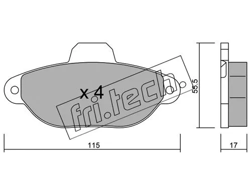Brake Pad Set, disc brake (162.1)