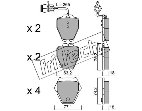 Brake Pad Set, disc brake (790.0)
