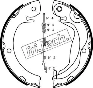 Brake Shoe Set, parking brake (1115.325K)