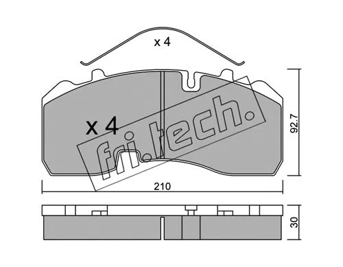 Brake Pad Set, disc brake (611.0)
