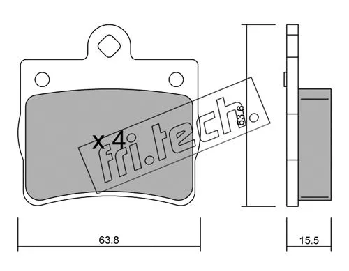 Brake Pad Set, disc brake (264.0)