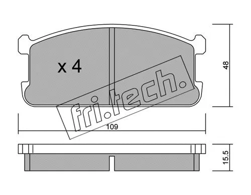 Brake Pad Set, disc brake (496.0)