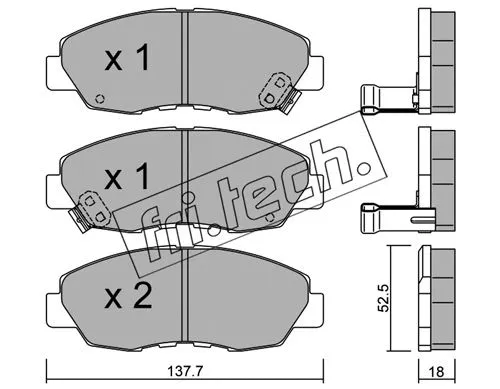 Brake Pad Set, disc brake (393.0)