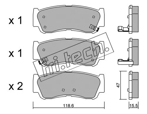 Brake Pad Set, disc brake (804.0)