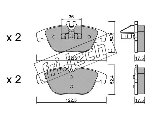 Brake Pad Set, disc brake (682.0)