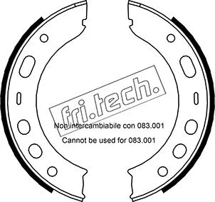 Brake Shoe Set, parking brake (1083.002)