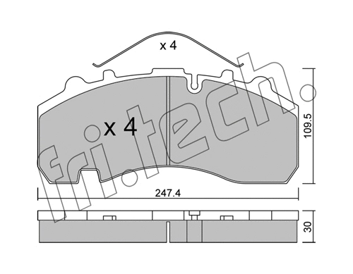 Brake Pad Set, disc brake (612.0)